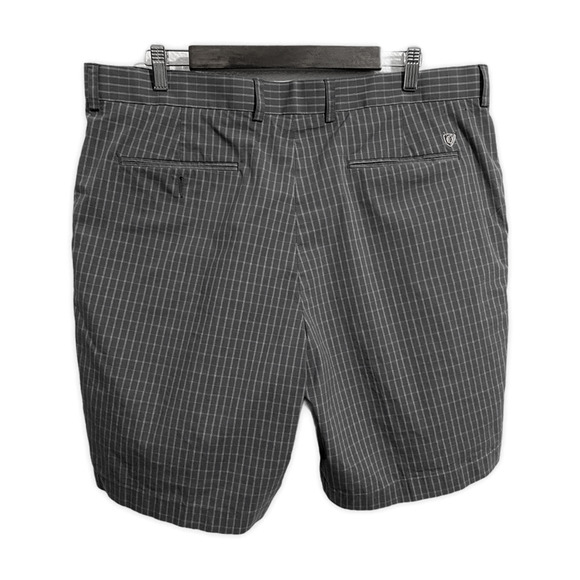 Oxford Golf Shorts Mens Size 38 Gray Plaid Dress - Picture 2 of 6